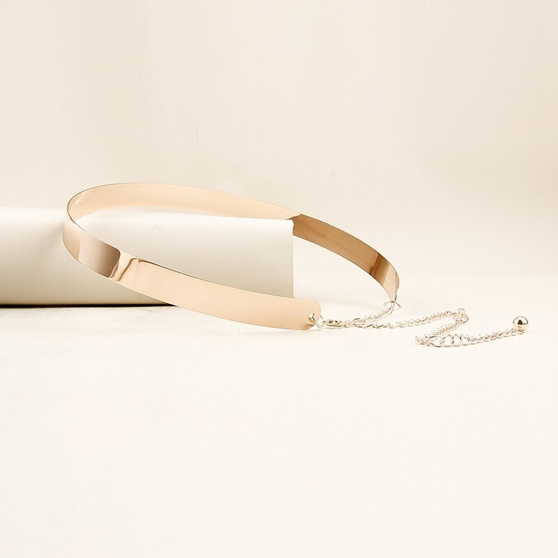 1 részes arany színű deréklánc nyári Personality kazettás flitteres női öv