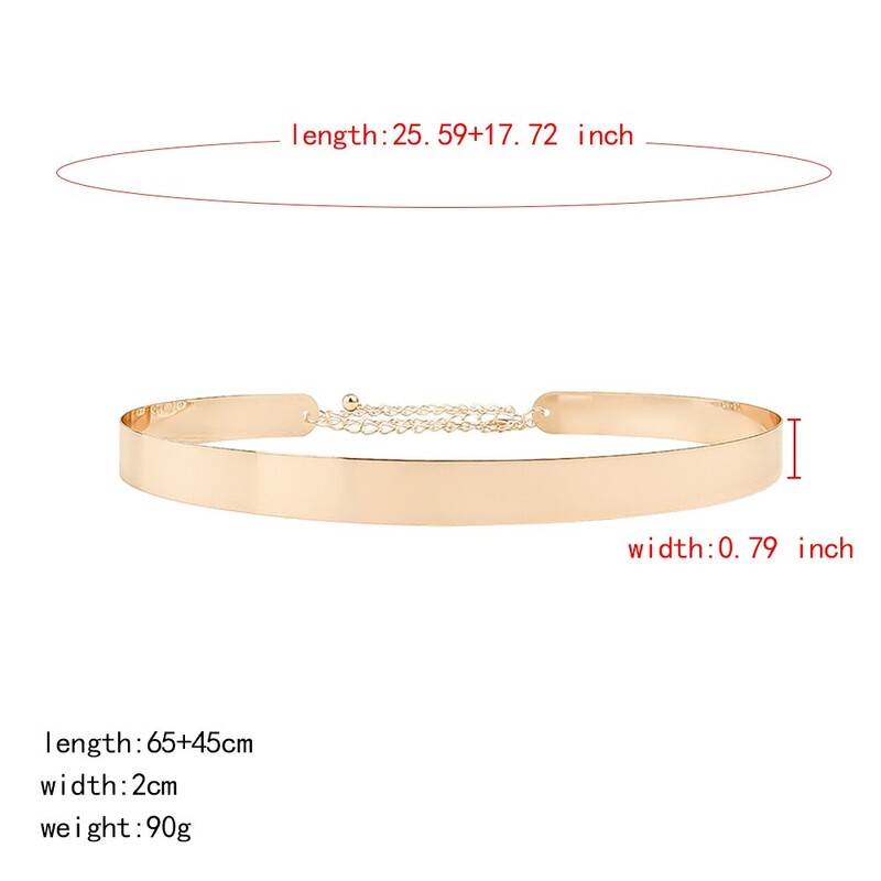 1 részes arany színű deréklánc nyári Personality kazettás flitteres női öv