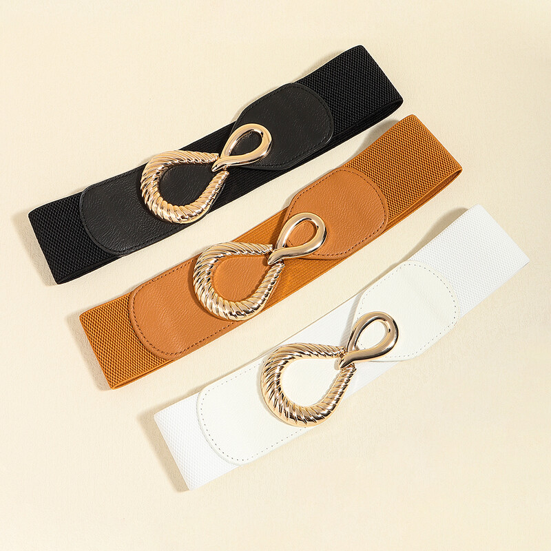 Platus elastinis juosmens diržas moteriškas retro stiliaus PU odinės suknelės juosmuo moterims