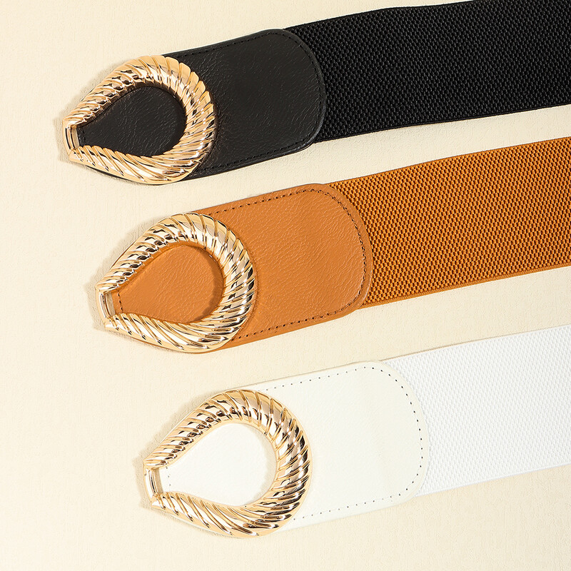 Platus elastinis juosmens diržas moteriškas retro stiliaus PU odinės suknelės juosmuo moterims