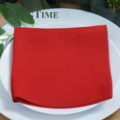 10 db vászonszalvéták poliészter étkező 12 x 12 hüvelykes zsebkendő Hanky esküvői parti kellékek születésnapi bankett 30 cm x 30 cm