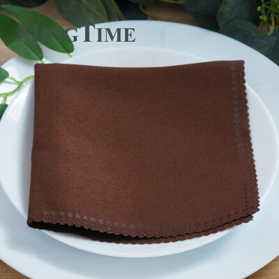 10 db vászonszalvéták poliészter étkező 12 x 12 hüvelykes zsebkendő Hanky esküvői parti kellékek születésnapi bankett 30 cm x 30 cm