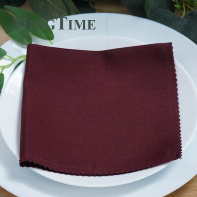 10 db vászonszalvéták poliészter étkező 12 x 12 hüvelykes zsebkendő Hanky esküvői parti kellékek születésnapi bankett 30 cm x 30 cm