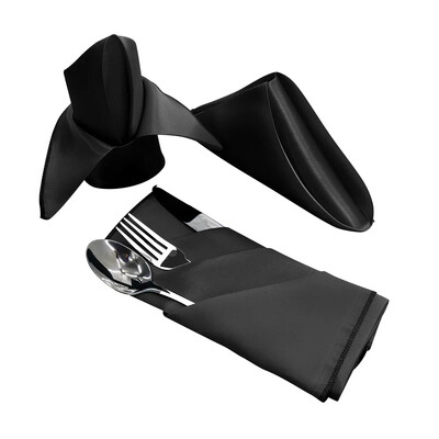 10 vnt Medžiaginės servetėlės Vestuvių salės vakarėlio dekoravimas Satininis rankšluostis Kalėdų gimtadienio Kūdikių dušo vakarėlio stalo servetėlės 43cm*43cm