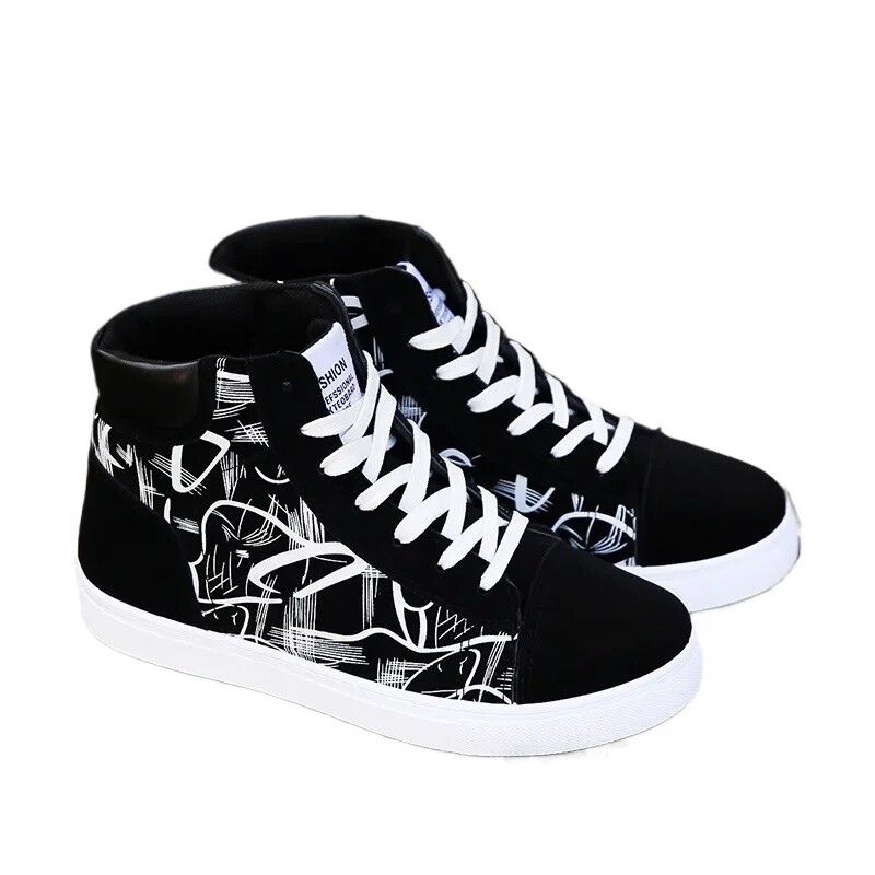 Magas felső vászoncipő férfiaknak Divat Platform tornacipők Tavasz tél Férfi alkalmi vulkanizált cipők Diák Tenis Masculino