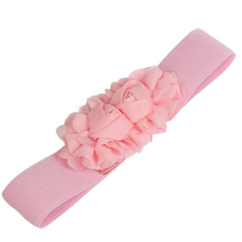 Strečový pás so širokým pásom pre ženy, elastický strečový pás s kvetmi ruží, korzet Cincher, minimalistický pás