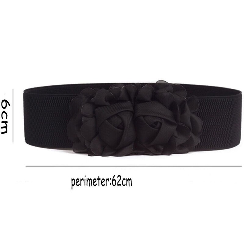 Strečový pás so širokým pásom pre ženy, elastický strečový pás s kvetmi ruží, korzet Cincher, minimalistický pás