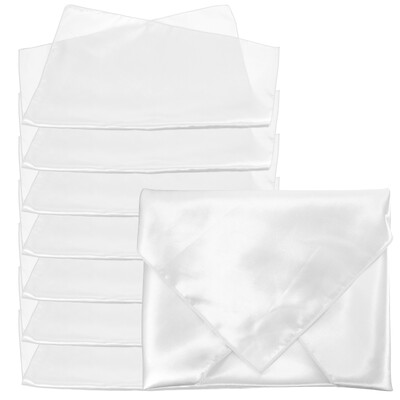 Șervețel din satin Cupă împăturită Păr floral Prosop de hotel Pânză de culoare uni Roșu Absorbant Restaurant 8buc (roz piersic 43*43cm)