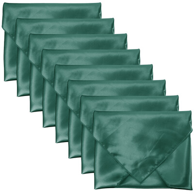 Șervețel din satin Cupă împăturită Păr floral Prosop de hotel Pânză de culoare uni Roșu Absorbant Restaurant 8buc (roz piersic 43*43cm)