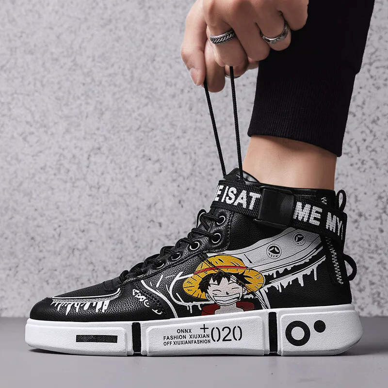 Noua animație One Piece Luffy toamnă și iarnă studenți de top pantofi sport pentru petrecerea timpului liber pantofi respirabili anti-alunecare cadou
