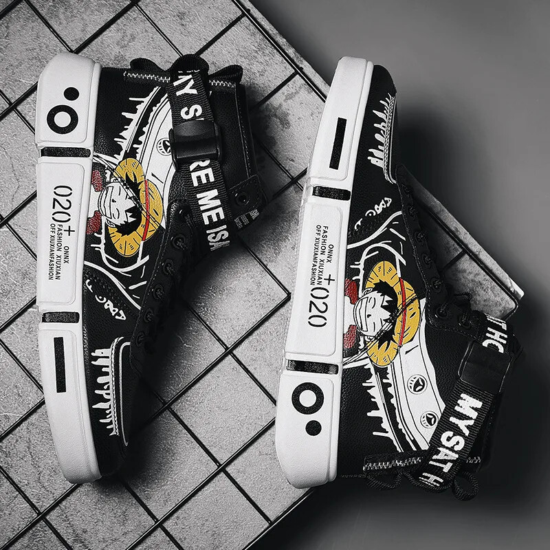 Noua animație One Piece Luffy toamnă și iarnă studenți de top pantofi sport pentru petrecerea timpului liber pantofi respirabili anti-alunecare cadou