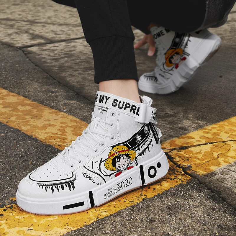 Noua animație One Piece Luffy toamnă și iarnă studenți de top pantofi sport pentru petrecerea timpului liber pantofi respirabili anti-alunecare cadou
