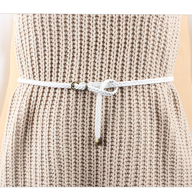 Pu austas moteriškas plonas diržas mados tendencijos suknelės aksesuarai plona juosta gotikinė retro juosmens virvė juosmens grandinėle surišta juosmens juosta