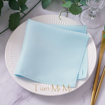 10db Szalvéta vászon poliészter étkező zsebkendő esküvői partira születésnapi bankett éttermi kellékek 30cm X 30cm