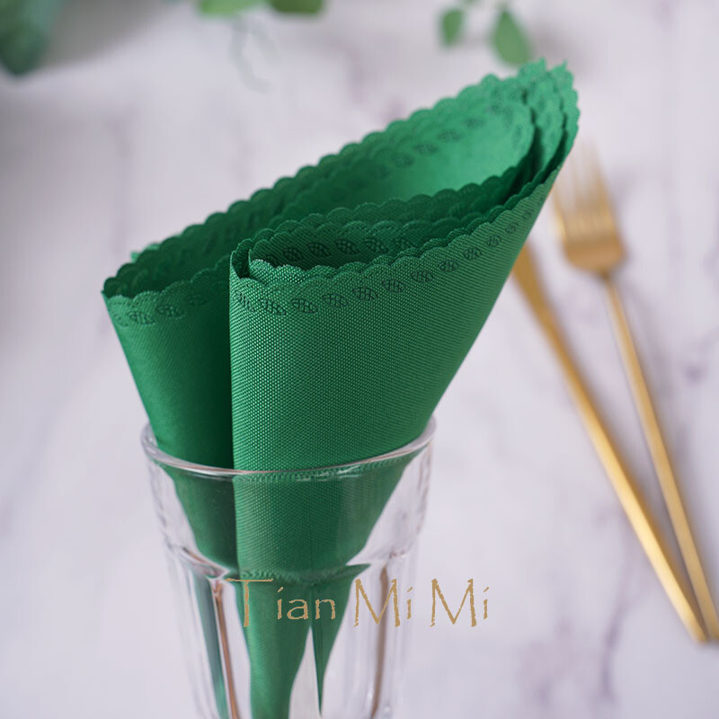 10db Szalvéta vászon poliészter étkező zsebkendő esküvői partira születésnapi bankett éttermi kellékek 30cm X 30cm