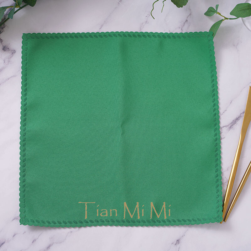 10db Szalvéta vászon poliészter étkező zsebkendő esküvői partira születésnapi bankett éttermi kellékek 30cm X 30cm