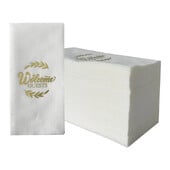 50 KOM "Weclome Guest" lanene salvete 30*43 cm jednokratne zlatne folije za utiskivanje papirnatih salveta za svatove u kućnom hotelu