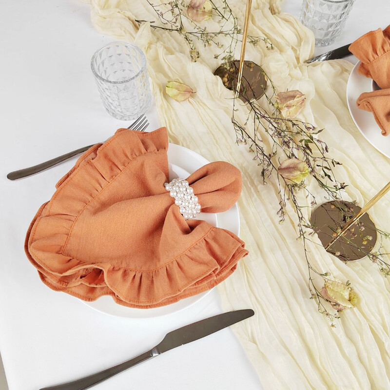 45x45 cm-es fodros vászonszalvéták, puha pamut szalvéták esküvői dekorációhoz, asztaldísz, partiházi melegítő ajándék