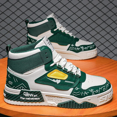 Ανδρικά ψηλά παπούτσια Casual Σχεδιαστής μόδας Ανδρικές μπότες Αθλητικά πάνινα παπούτσια εξωτερικού χώρου Πλατφόρμας Ευέλικτο με κορδόνια Ανδρικά παπούτσια για τρέξιμο hombres τένις