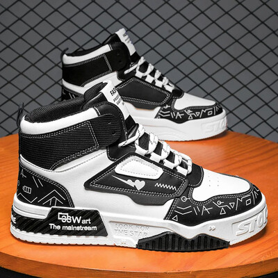 Ανδρικά ψηλά παπούτσια Casual Σχεδιαστής μόδας Ανδρικές μπότες Αθλητικά πάνινα παπούτσια εξωτερικού χώρου Πλατφόρμας Ευέλικτο με κορδόνια Ανδρικά παπούτσια για τρέξιμο hombres τένις