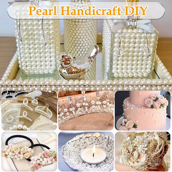 3-16 χιλιοστά Ivory Pearl Beads ABS Imitation Pearl with Hole Craft Bead Acrylic Loose Pearls for DIY Bracelet Sew Craft Jewelry Making