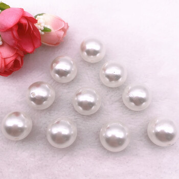 6-16mm Have Pearl Beads ABS Χαλαρές στρογγυλές χάντρες Craft for Fashion Jewelry Making White Beige Απομιμήσεις ενδυμάτων DIY