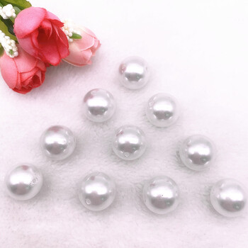 6-16mm Have Pearl Beads ABS Χαλαρές στρογγυλές χάντρες Craft for Fashion Jewelry Making White Beige Απομιμήσεις ενδυμάτων DIY