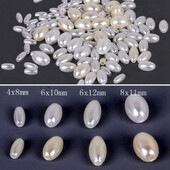 1 pungă 4mm 6mm 8mm ovală ABS imitație de perle mărgele distanțare libere descoperiri de bijuterii DIY