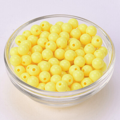 Lot okruglih 6 mm 8 mm 10 mm 12 mm 14 mm 16 mm 18 mm 20 mm neprozirnih akrilnih plastičnih labavih perli za izradu nakita DIY rukotvorine