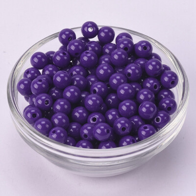 Lot okruglih 6 mm 8 mm 10 mm 12 mm 14 mm 16 mm 18 mm 20 mm neprozirnih akrilnih plastičnih labavih perli za izradu nakita DIY rukotvorine