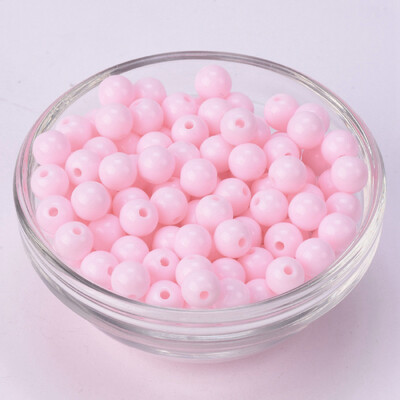 Lot okruglih 6 mm 8 mm 10 mm 12 mm 14 mm 16 mm 18 mm 20 mm neprozirnih akrilnih plastičnih labavih perli za izradu nakita DIY rukotvorine