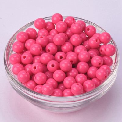 Lot okruglih 6 mm 8 mm 10 mm 12 mm 14 mm 16 mm 18 mm 20 mm neprozirnih akrilnih plastičnih labavih perli za izradu nakita DIY rukotvorine