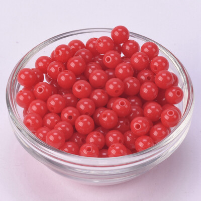 Lot okruglih 6 mm 8 mm 10 mm 12 mm 14 mm 16 mm 18 mm 20 mm neprozirnih akrilnih plastičnih labavih perli za izradu nakita DIY rukotvorine