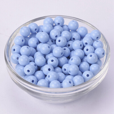 Lot okruglih 6 mm 8 mm 10 mm 12 mm 14 mm 16 mm 18 mm 20 mm neprozirnih akrilnih plastičnih labavih perli za izradu nakita DIY rukotvorine