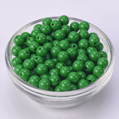 Lot okruglih 6 mm 8 mm 10 mm 12 mm 14 mm 16 mm 18 mm 20 mm neprozirnih akrilnih plastičnih labavih perli za izradu nakita DIY rukotvorine