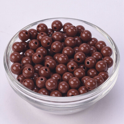 Lot okruglih 6 mm 8 mm 10 mm 12 mm 14 mm 16 mm 18 mm 20 mm neprozirnih akrilnih plastičnih labavih perli za izradu nakita DIY rukotvorine