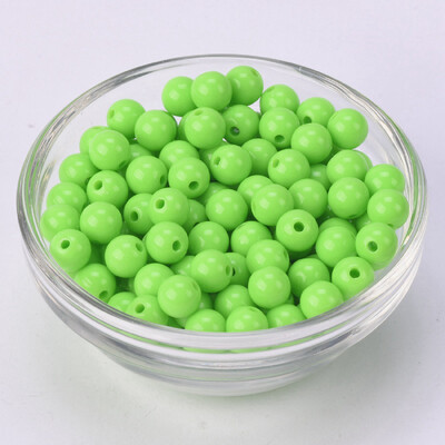 Lot okruglih 6 mm 8 mm 10 mm 12 mm 14 mm 16 mm 18 mm 20 mm neprozirnih akrilnih plastičnih labavih perli za izradu nakita DIY rukotvorine