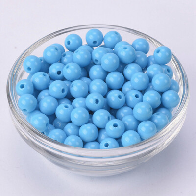 Lot okruglih 6 mm 8 mm 10 mm 12 mm 14 mm 16 mm 18 mm 20 mm neprozirnih akrilnih plastičnih labavih perli za izradu nakita DIY rukotvorine