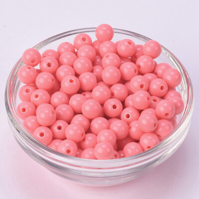 Lot okruglih 6 mm 8 mm 10 mm 12 mm 14 mm 16 mm 18 mm 20 mm neprozirnih akrilnih plastičnih labavih perli za izradu nakita DIY rukotvorine