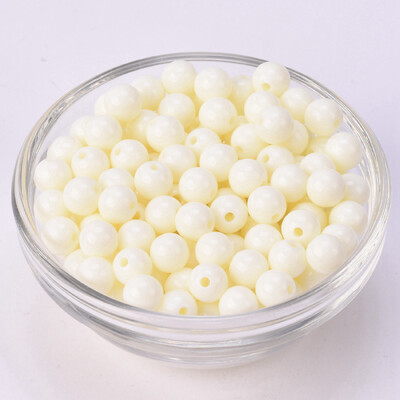Lot okruglih 6 mm 8 mm 10 mm 12 mm 14 mm 16 mm 18 mm 20 mm neprozirnih akrilnih plastičnih labavih perli za izradu nakita DIY rukotvorine