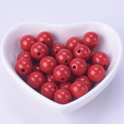 Lot okruglih 6 mm 8 mm 10 mm 12 mm 14 mm 16 mm 18 mm 20 mm neprozirnih akrilnih plastičnih labavih perli za izradu nakita DIY rukotvorine