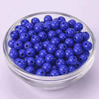 Lot okruglih 6 mm 8 mm 10 mm 12 mm 14 mm 16 mm 18 mm 20 mm neprozirnih akrilnih plastičnih labavih perli za izradu nakita DIY rukotvorine