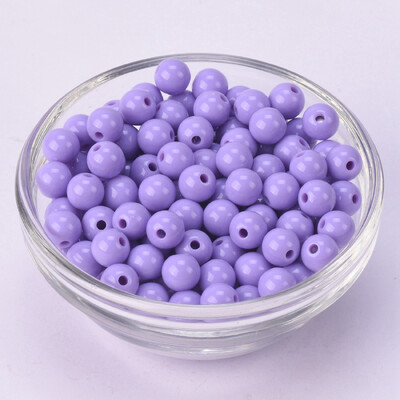 Lot okruglih 6 mm 8 mm 10 mm 12 mm 14 mm 16 mm 18 mm 20 mm neprozirnih akrilnih plastičnih labavih perli za izradu nakita DIY rukotvorine