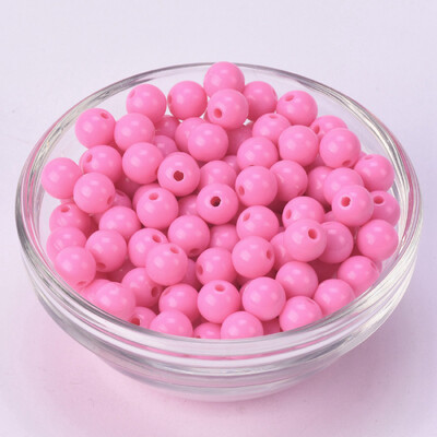 Lot okruglih 6 mm 8 mm 10 mm 12 mm 14 mm 16 mm 18 mm 20 mm neprozirnih akrilnih plastičnih labavih perli za izradu nakita DIY rukotvorine