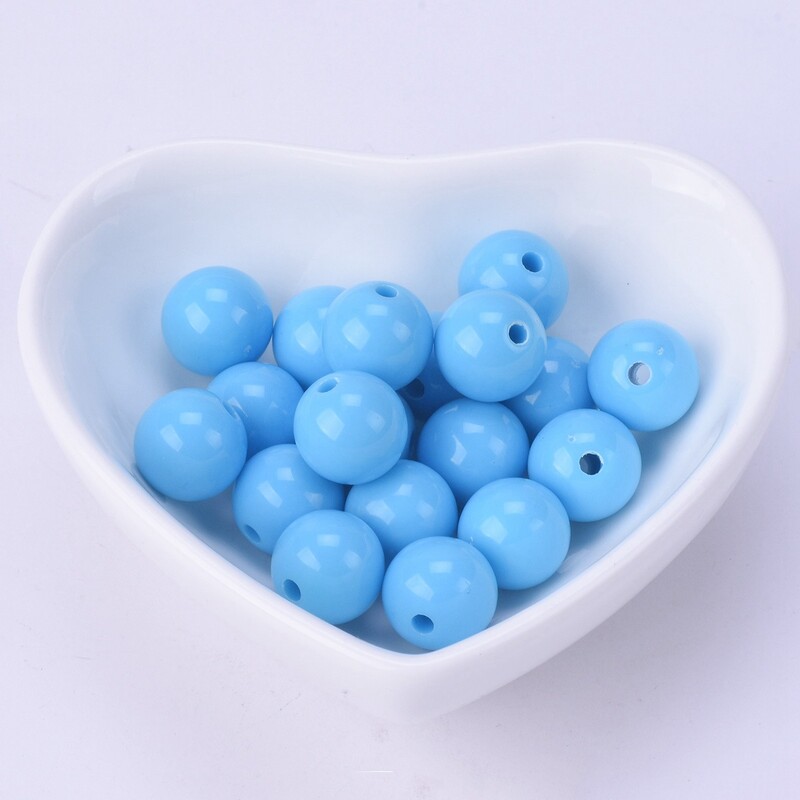 Lot okruglih 6 mm 8 mm 10 mm 12 mm 14 mm 16 mm 18 mm 20 mm neprozirnih akrilnih plastičnih labavih perli za izradu nakita DIY rukotvorine