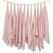 43 cm 17 inča Ružičasta svadbena salveta Pamučna tkanina Rustikalna gaza Hanky Ručnik za čaj Podmetači za blagovanje Posteljina za vjenčanje Lan Dekoracija kućnog stola