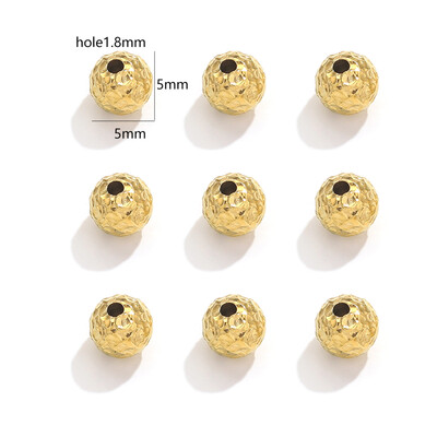 4, 5, 6, 8 mm korálky z nehrdzavejúcej ocele, viacfarebné matné kladivkové pruhované korálky, DIY náhrdelníky, náramky, rozpery, voľné korálky, šperky, 5 ks