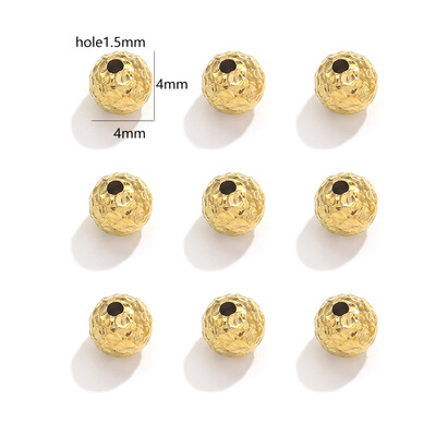 4, 5, 6, 8 mm korálky z nehrdzavejúcej ocele, viacfarebné matné kladivkové pruhované korálky, DIY náhrdelníky, náramky, rozpery, voľné korálky, šperky, 5 ks