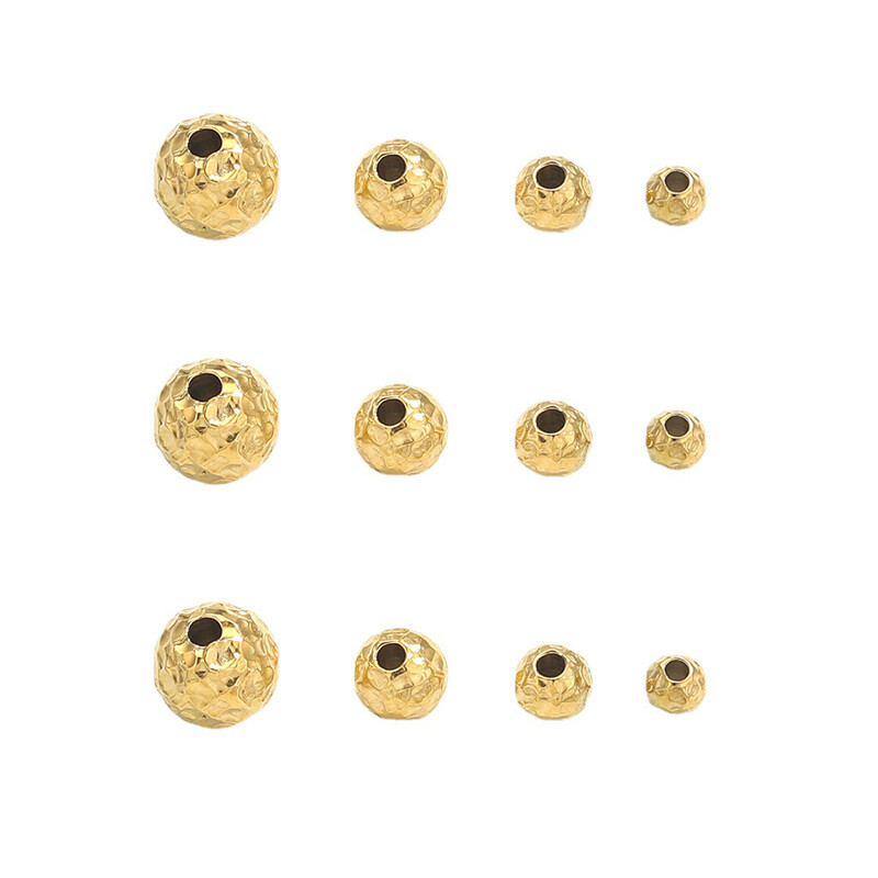 4, 5, 6, 8 mm korálky z nehrdzavejúcej ocele, viacfarebné matné kladivkové pruhované korálky, DIY náhrdelníky, náramky, rozpery, voľné korálky, šperky, 5 ks
