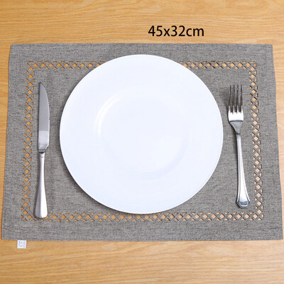 Poliészter szalvéta buliterítő vacsora csúszásmentes szalvéta étterem otthon Esküvői vászon Szövet Szalvéták Étterem Asztalszőnyegek